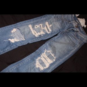 High Rise Ripped Denim American Eagle Jeans